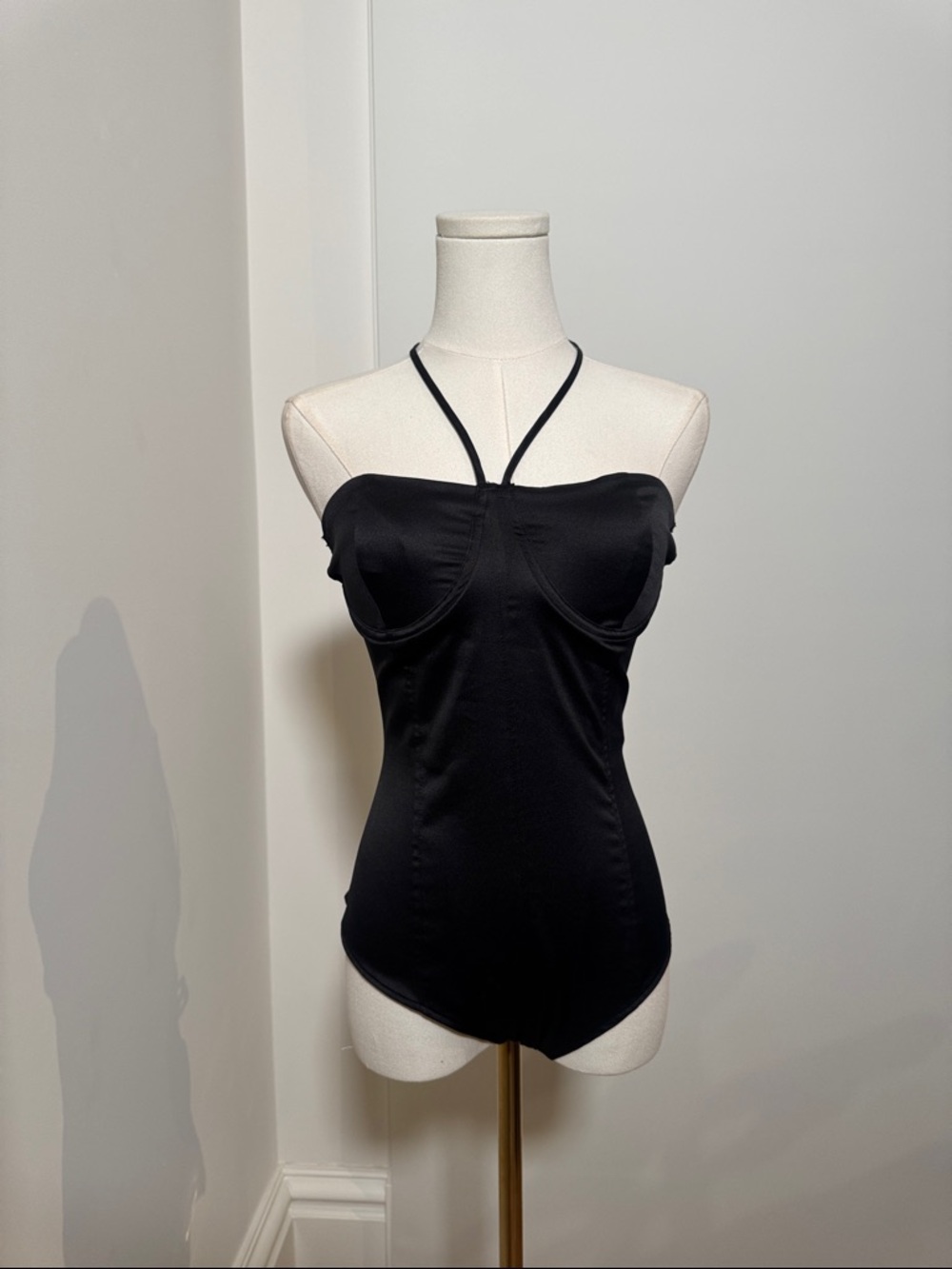Zara Black Halter Bustier Bodysuit